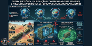 Guerra Eletrônica, Falsificação de Coordenadas (GNSS Spoofing) e a Resiliência Cibernética de Pequenos Reatores Modulares (SMRs).